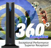 Digital TV Antenna for Smart TV Indoor,2025 TV Antenna with 3M Stick Base, 360°&Long Range Reception HDTV Antenna for Local Channels, Easy Installation Antennas for TVs Without Cable (7.0 in)